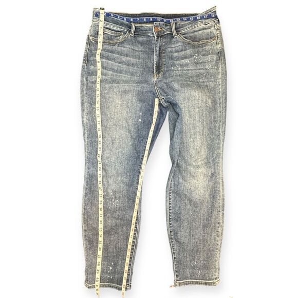 JUDY BLUE LOS ANGELES Women’s Light Wash Bleach Splash Boyfriend Jeans Size 18W - Picture 6 of 6